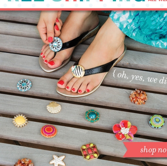 Lindsay Phillips interchangable snaps for switch flops and a variety of LP shoes - Picture 7 of 10